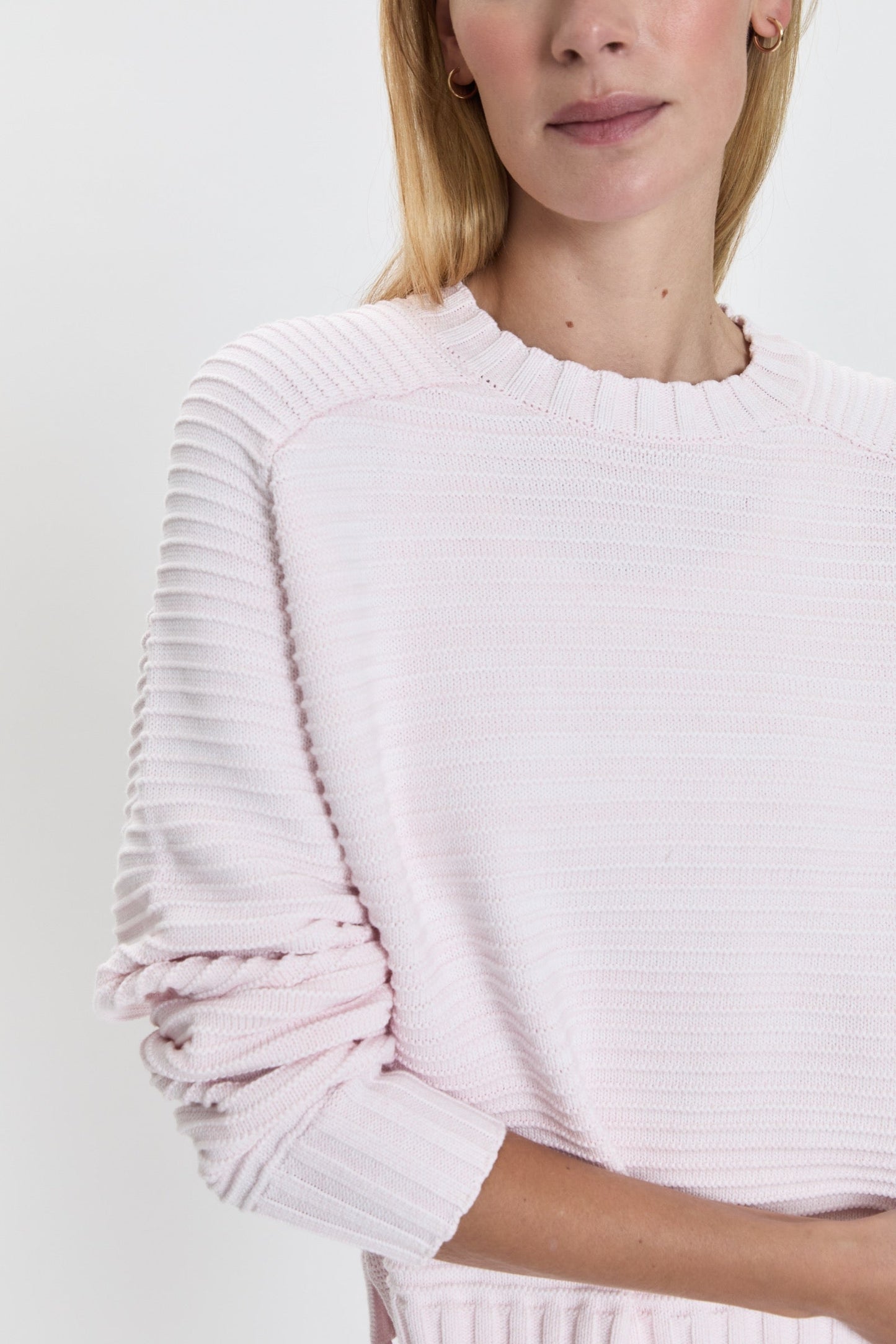 Adina Everyday Sweater - Barely Pink Marl