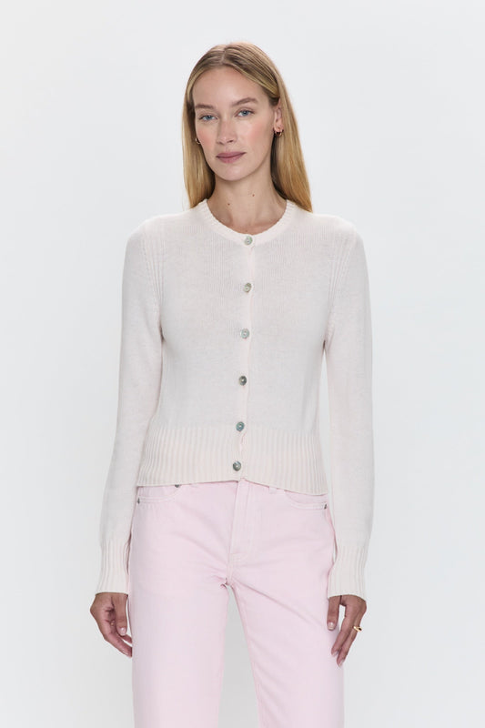 Taye Shrunken Cardigan - Barely Pink