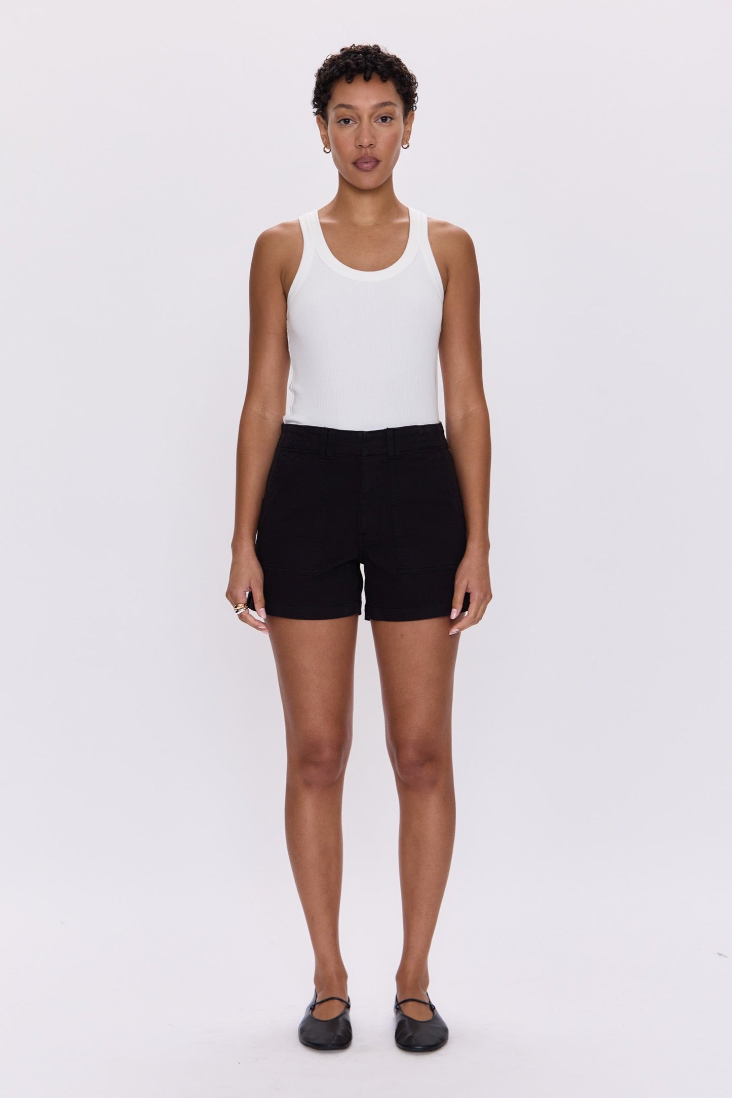 Marissa High Rise Utility Short - Noir