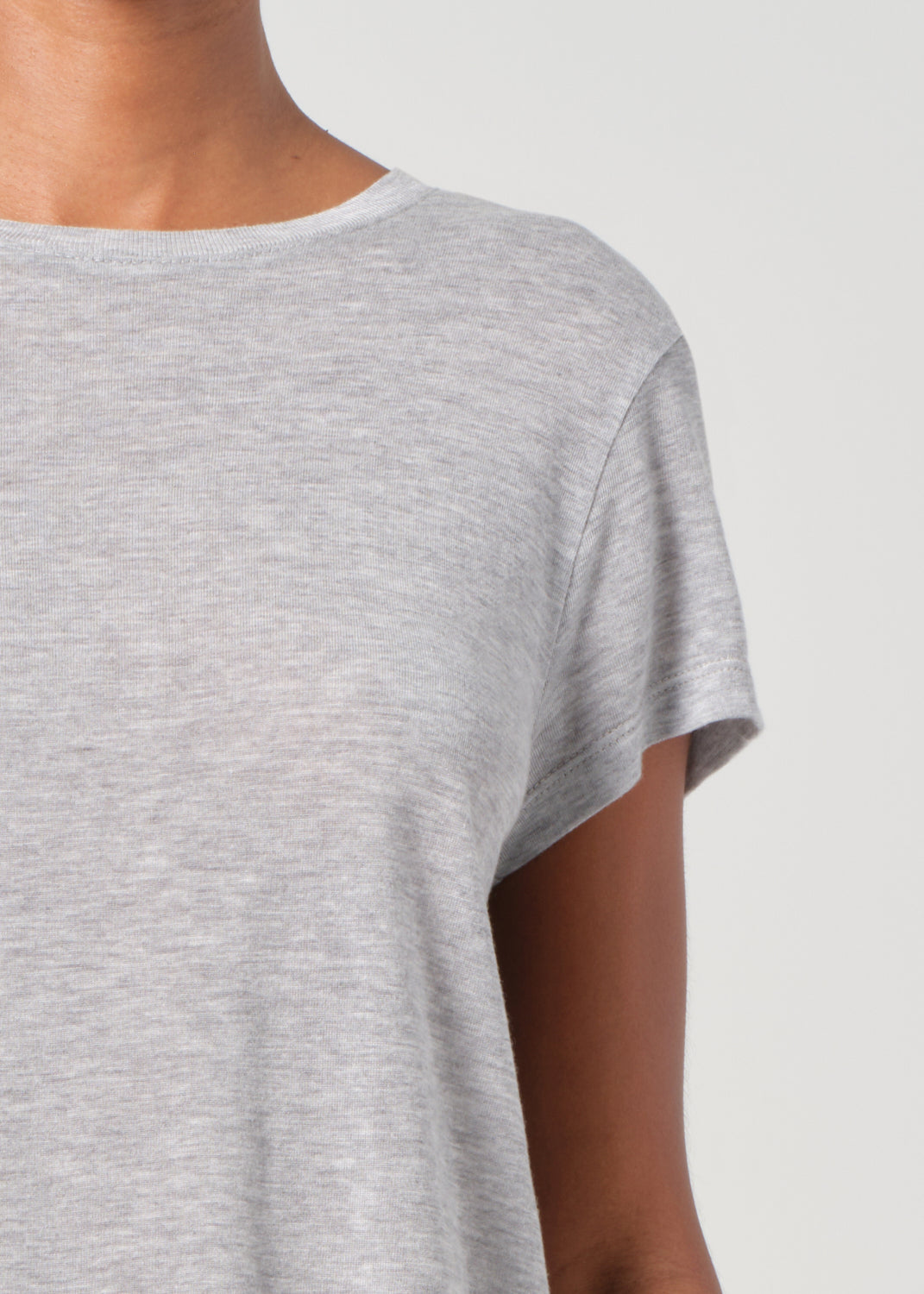 Adine Shrunken Tee in Grey Heather