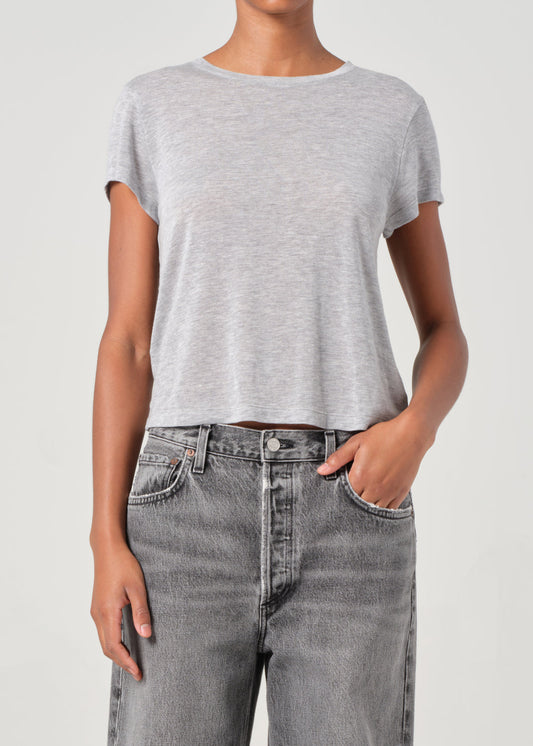 Adine Shrunken Tee in Grey Heather