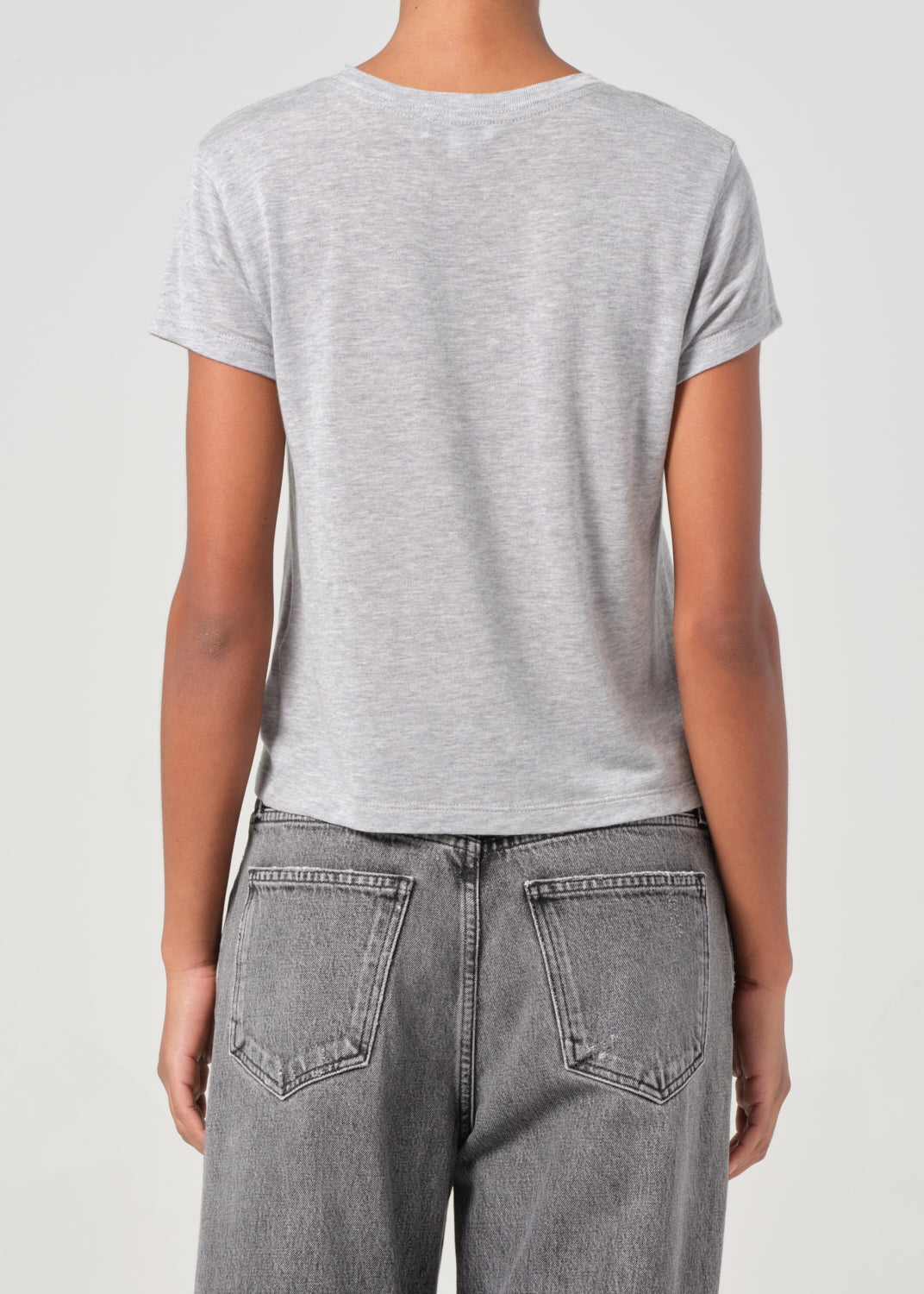 Adine Shrunken Tee in Grey Heather