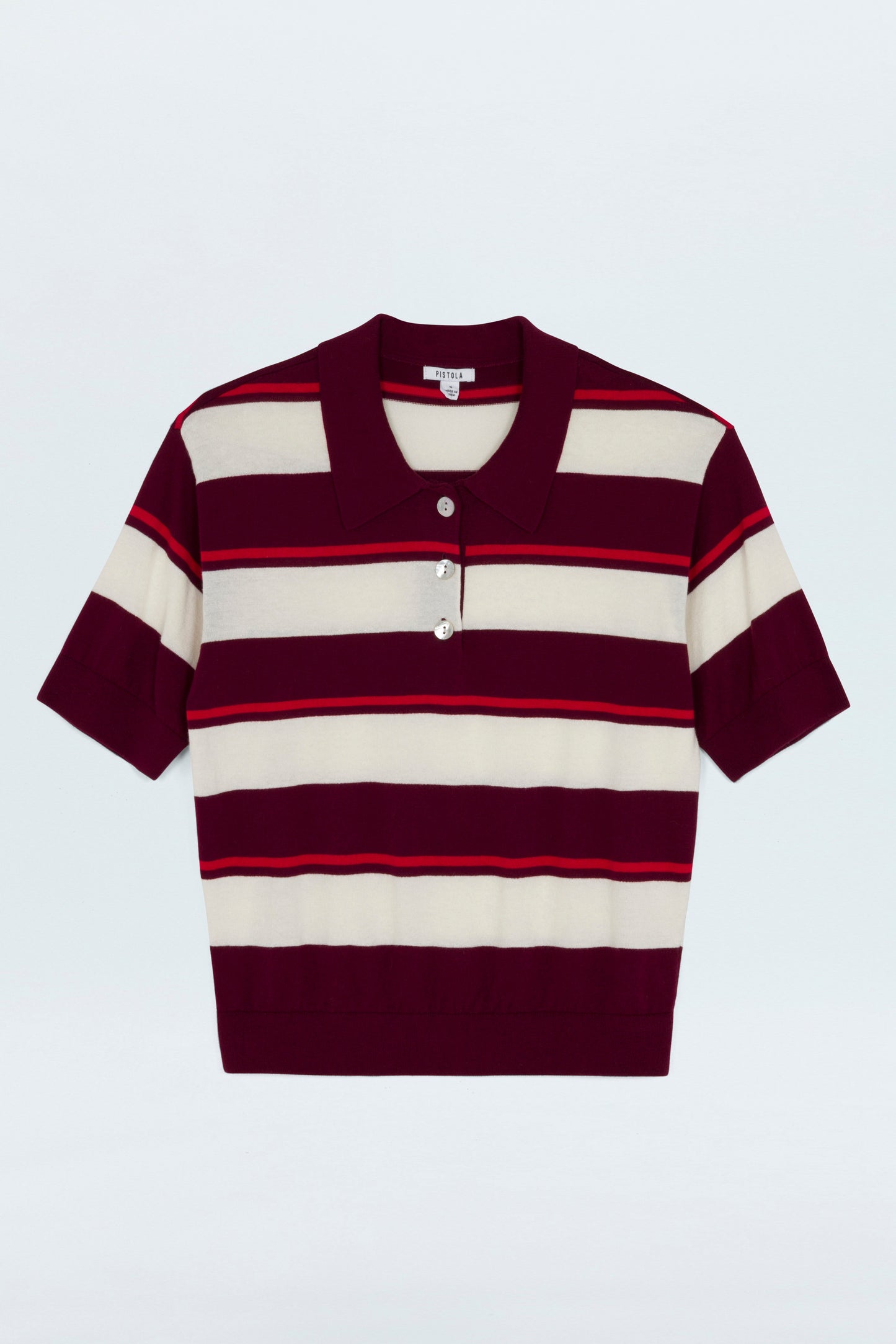 Drea Polo - Ruby Sangria Stripe