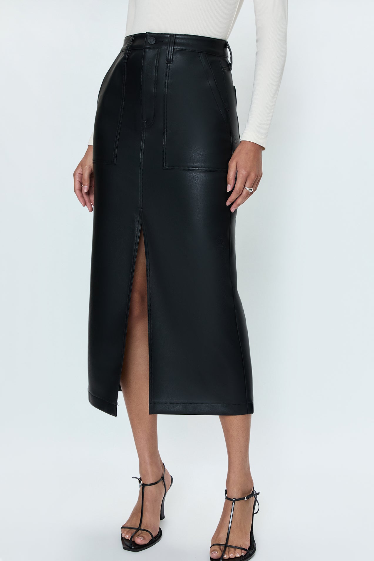 Alice Midi Skirt - Slate Black