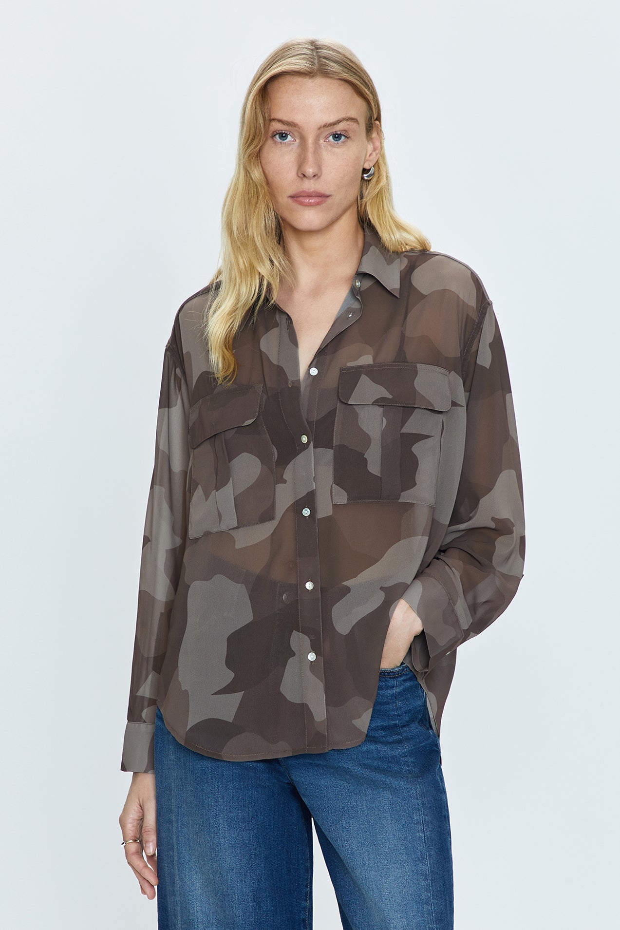 Reese Sheer Shirt - Camo