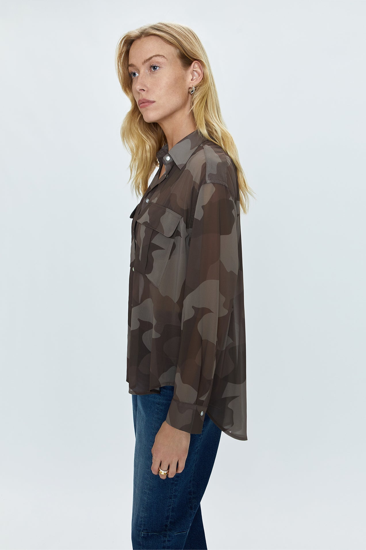 Reese Sheer Shirt - Camo