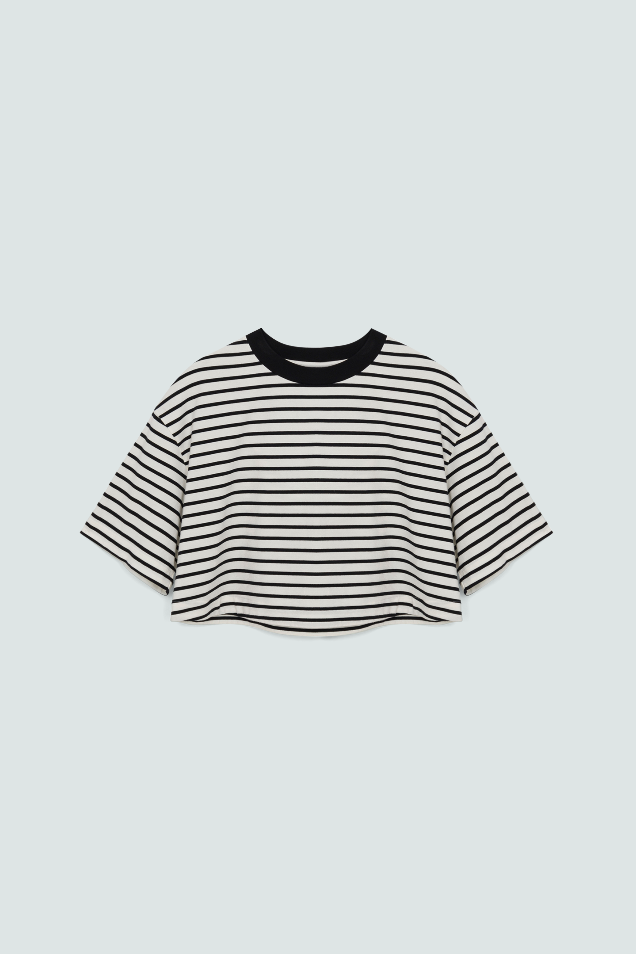 Mae Tee - Black & White Stripe