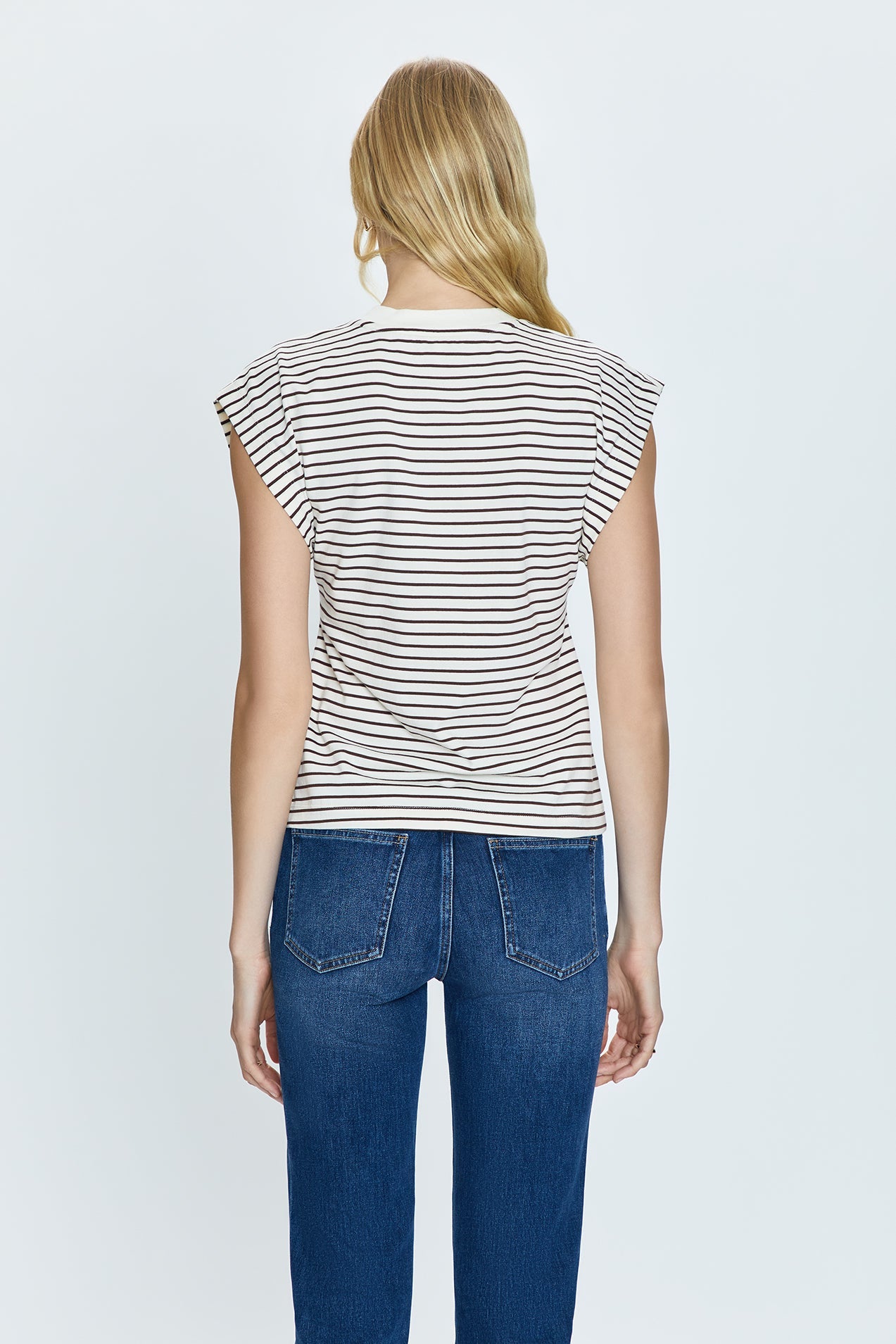 Marina Tee - Chestnut Stripe