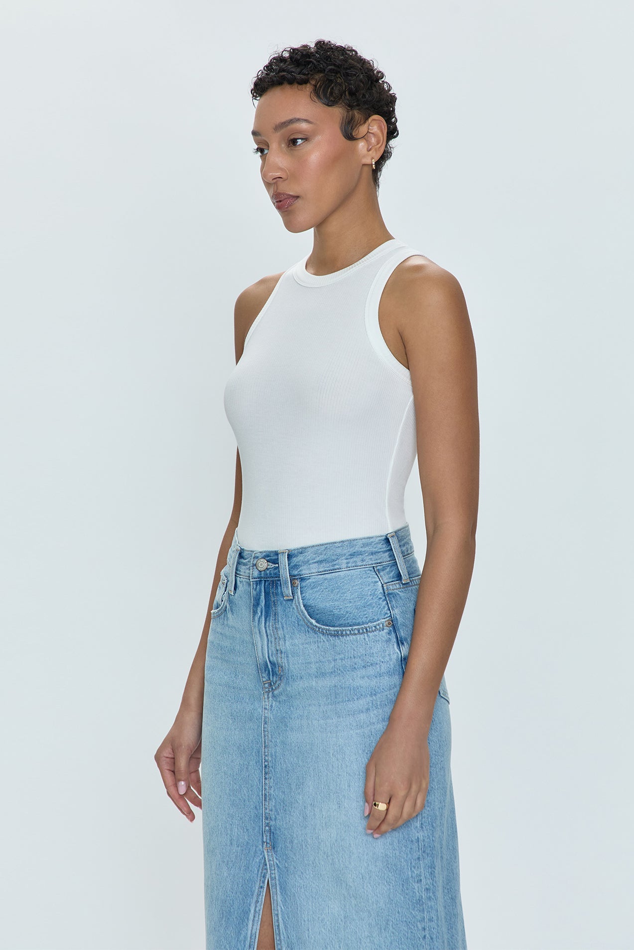 Blake Crewneck Bodysuit - Le Blanc