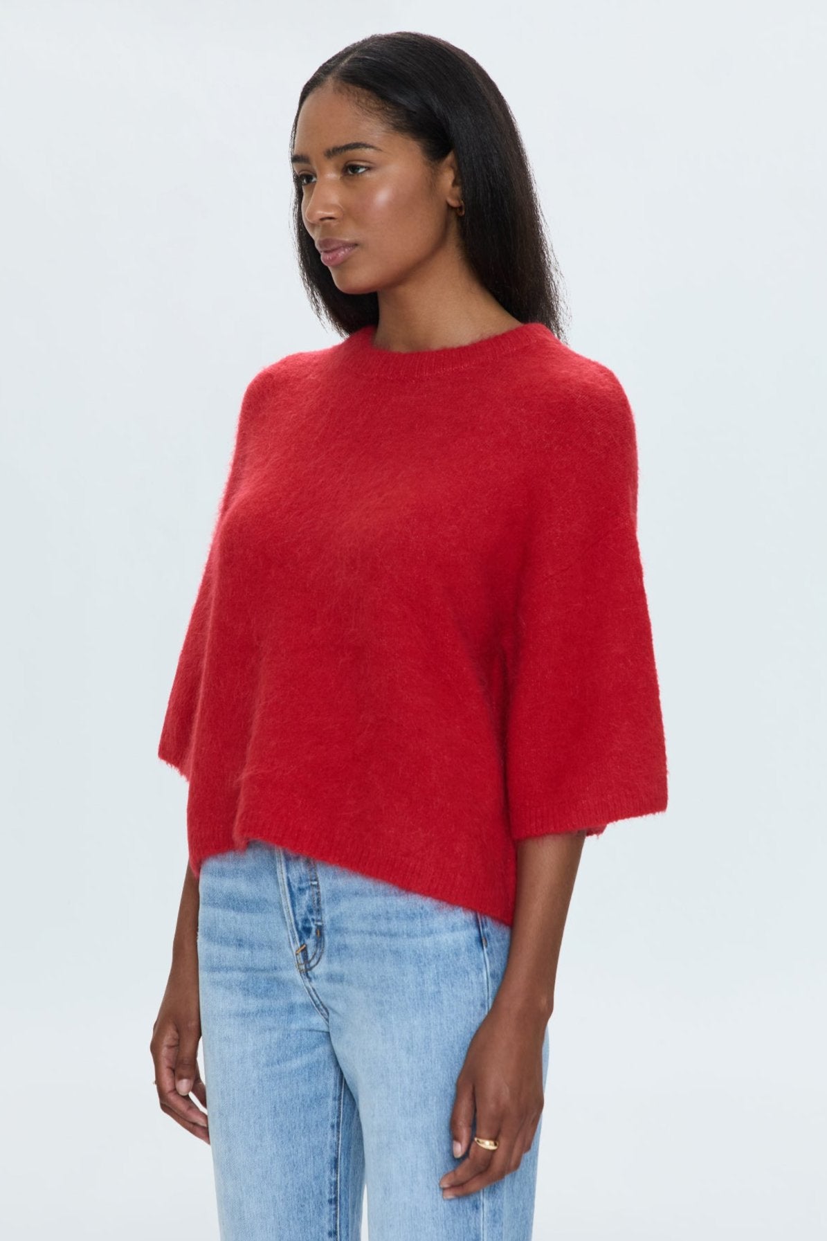 Micah Sweater Tee - Ruby