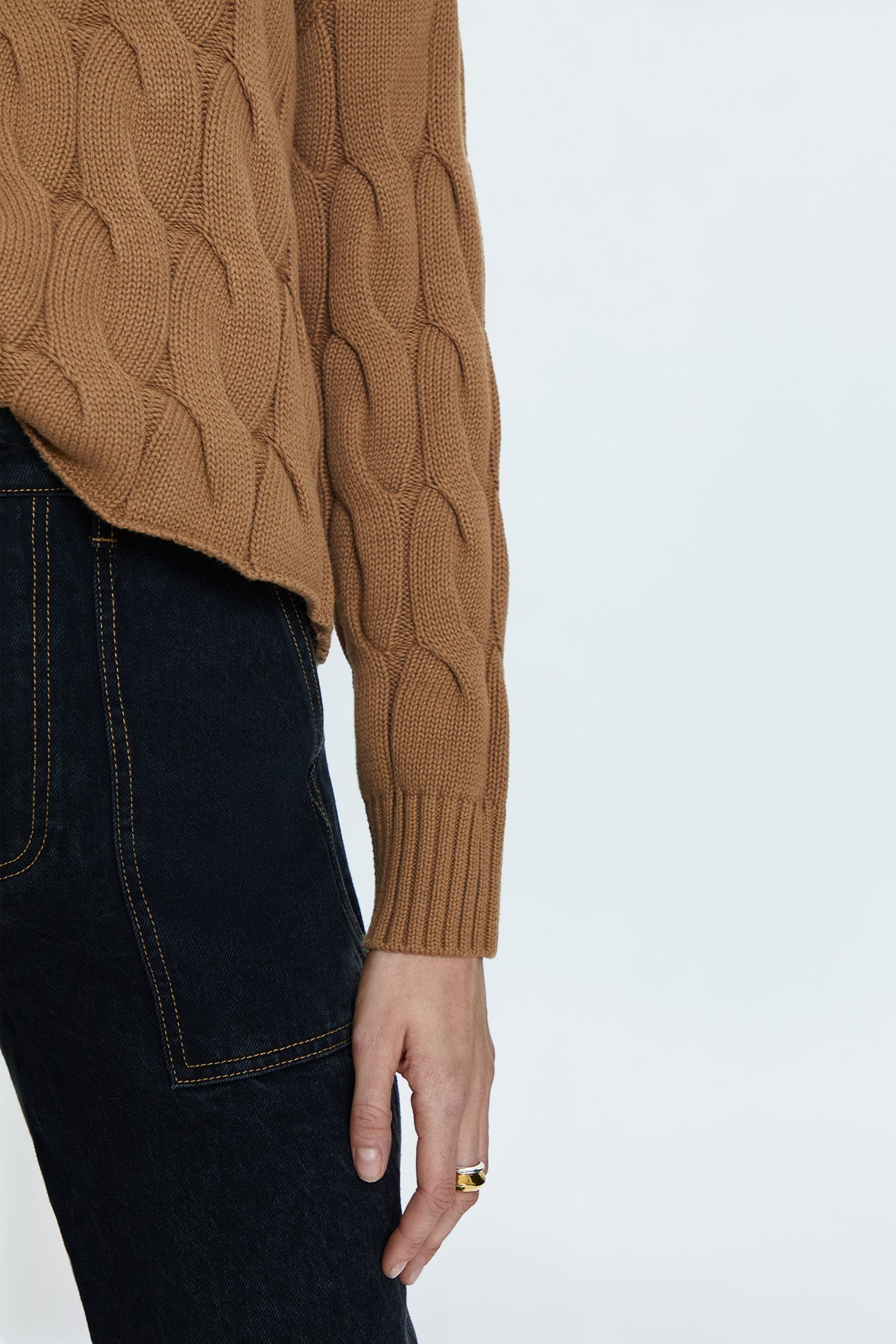 Eva Sweater - Caramel Cable