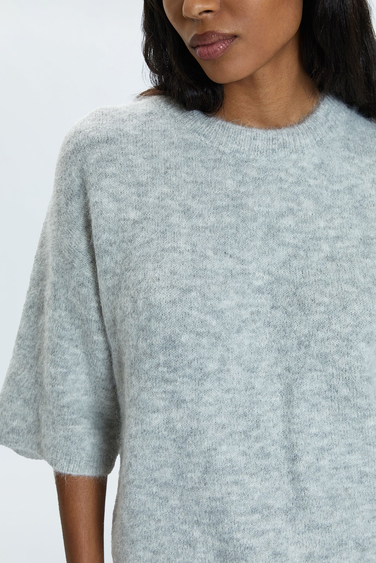 Micah Sweater Tee - Soft Grey