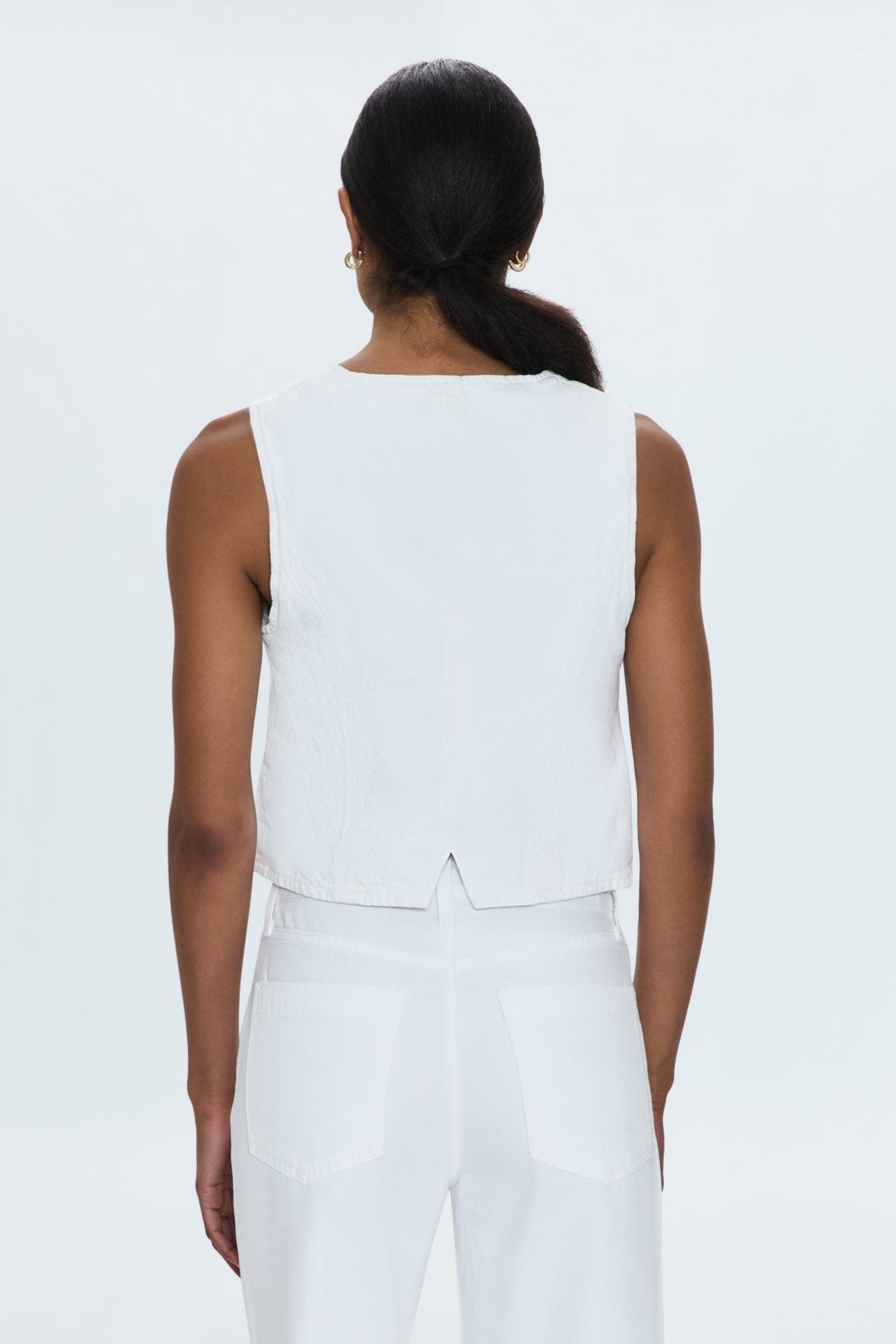 Vero Denim Vest - White