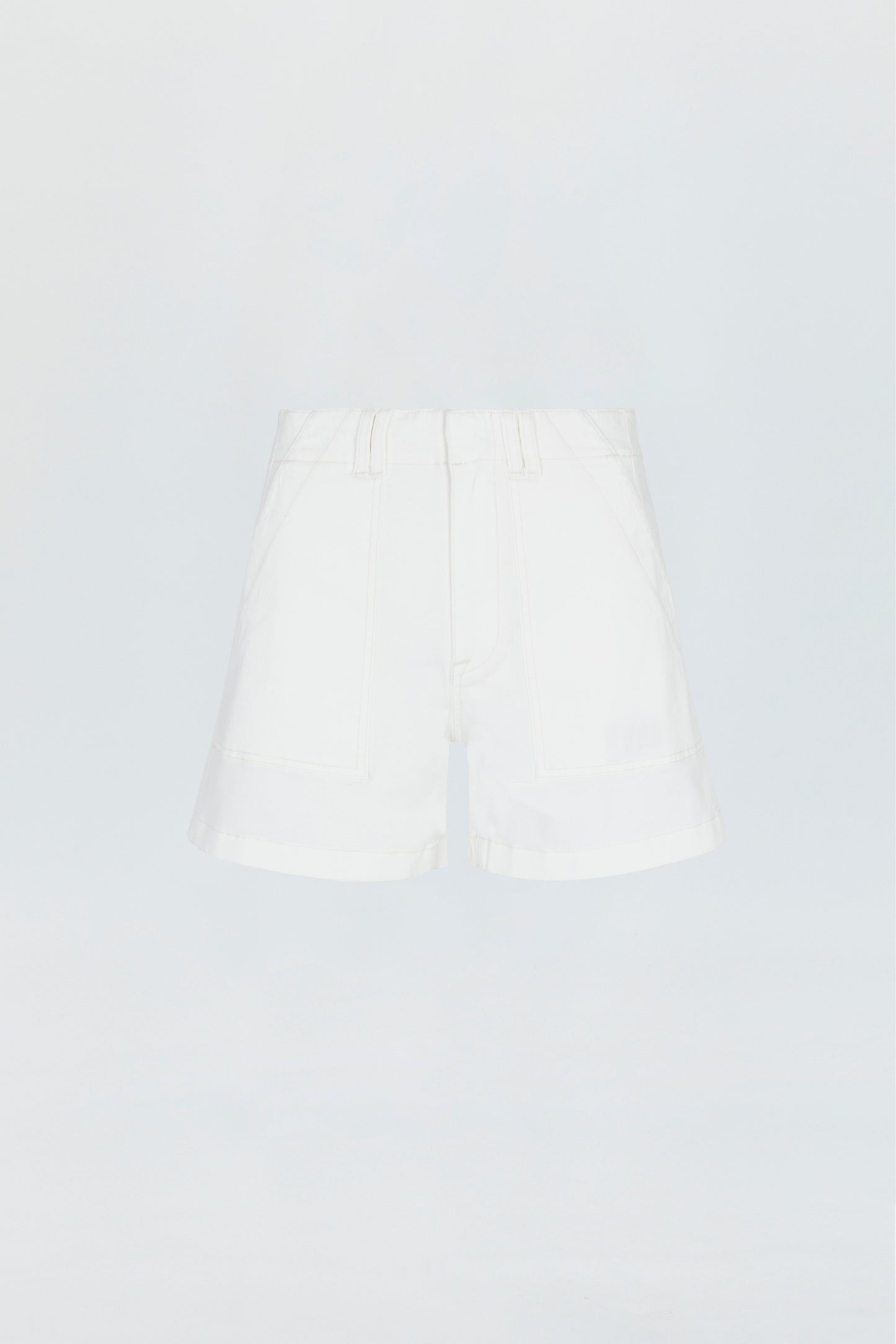 Marissa High Rise Utility Short - White