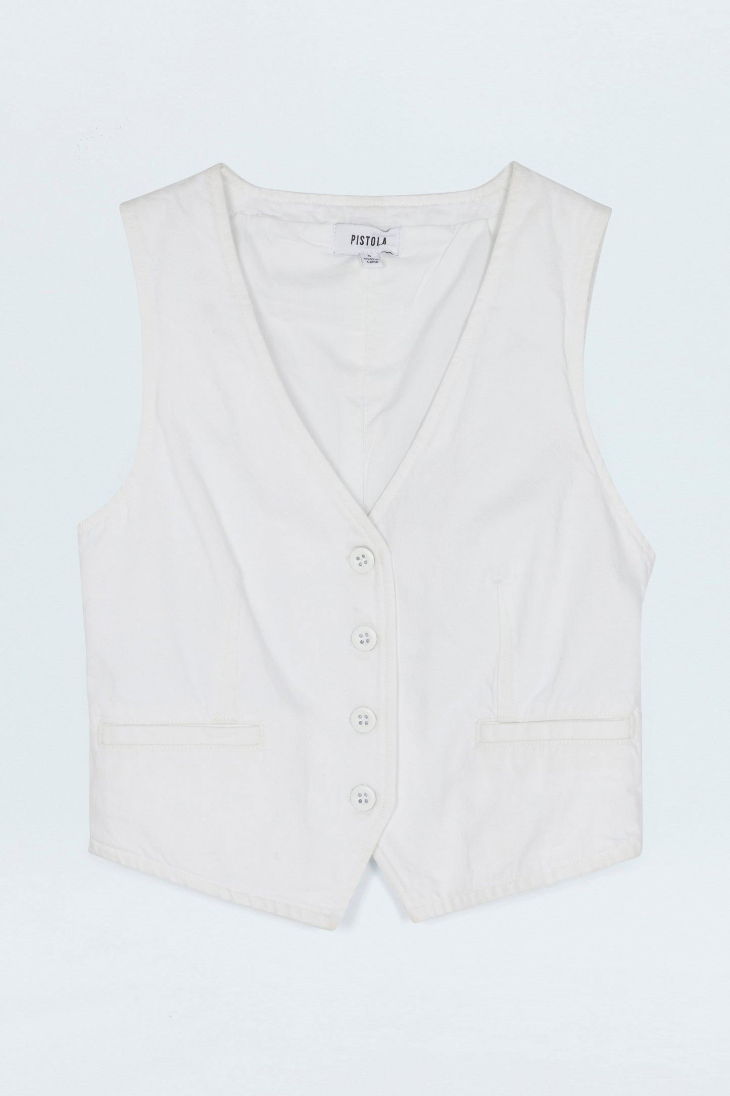 Vero Denim Vest - White